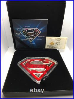 2017 $100 10oz Pure Silver Coin DC COMICS Original Superman's Shield
