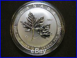 2017 10 oz SILVER COIN THE MAGNIFICENT MAPLE LEAVES LEAF $50 9999 CANADA RCM