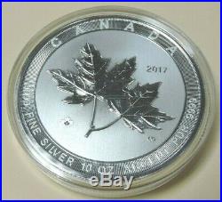 2017 10oz. 9999 Fine Silver Canada Maple Leaf Coin
