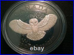 2017 1 OZ. Pure Silver Coin Nocturnal By Nature The Barn Owl CANADA