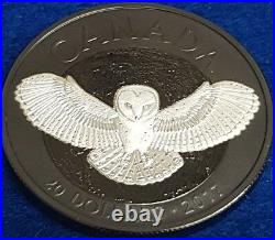 2017 1 OZ. Pure Silver Coin Nocturnal By Nature The Barn Owl ID #68-1