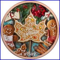 2017 1 Oz Silver 5$ CHRISTMAS GINGERBREAD Maple Leaf Coin