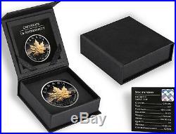 2017 1 Oz Silver $5 MAPLE LEAF AT SUNSET Coin WITH BOX AND COA