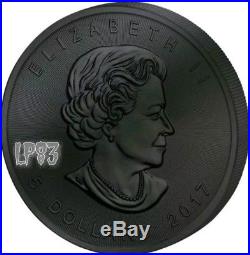 2017 1 Oz Silver BURNING MARIJUANA INDICA Maple Leaf Coin With RUTHENIUM, 24K GOLD