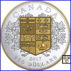 2017 $250 Fine Silver Coin The First Canadian Gold Coin (18149)(nt)