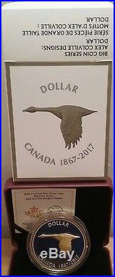 2017 5OZ Big Coin Alex Colville Designs Pure Silver Dollar, Mint Sold 2150 Out