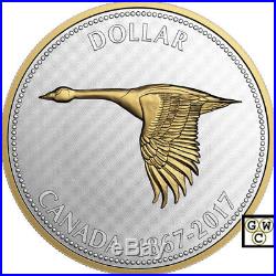 2017 5oz'Canada Goose-Alex Colville Designs Big Coins'prf $1 Fine Silver17850