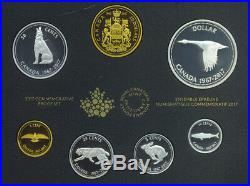 2017 Canada 150 Commemorative Pure Silver 7 Coin Proof Set 1967 Centennial BOX