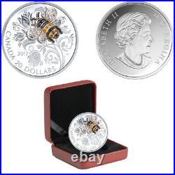 2017 Canada $20 Bejeweled Bee coin pure silver second coin in series