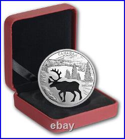 2017 Canada $30 Fine Silver Coin Endangered Animal Cutout Woodland Caribou