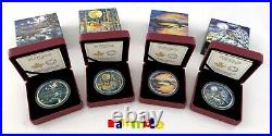 2017 Canada Animals in the Moonlight 2 oz Pure Silver $30 Coin Set of 4 Coins