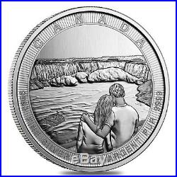 2017 Canada The Great Series Niagra Falls 10 oz. 9999 Silver $50 Coin In Capsule