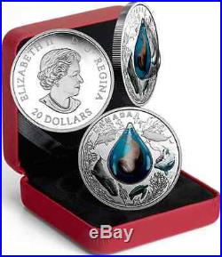 2017 Canadian Underwater Life $20 1OZ Pure Silver Coin Canada 3D Water Droplet