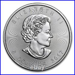 2017 Coin, Canada Coin, 5 Dollars Coin, Silver Maple Leaf Coin, (10pcs)