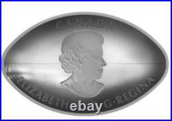 2017 Football-Shaped Curved Convex Canada Coin $25 1OZ Pure Silver Proof