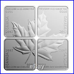 2017 Maple Leaf Quartet-Set of 4 Square-Shaped Silver Maple Leaf Coin
