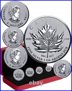 2017 Maple Leaf Tribut 4-Coins Fractional Set Pure Silver Proof Canada