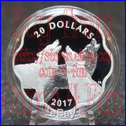 2017 Master of the Land The Timber Wolf $20 Scallop Pure Silver Coin Canada