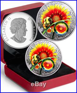 2017 Mother Nature's Magnification Beauty Bee Under Sun $20 Silver Coin Canada