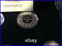 2017 RCM Legacy of the Penny, Proof Silver 5 Large Coin Set