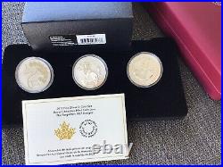 2017 The Forgotten 1927 Designs RCM Coin Lore Set Of 3 Prf. 1oz. Silver. 9999