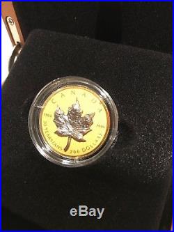 2018 $200 1 oz Pure Gold Coin 30th Anniversary Silver Maple Leaf Canadian Mint