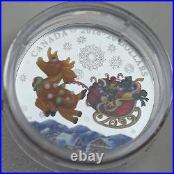 2018 $20 Holiday Reindeer 1 oz. Pure Silver Coin, Murano Glass Element, Buy Now