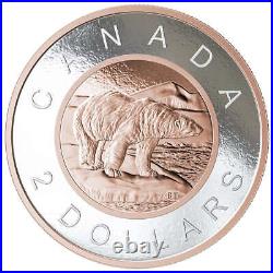2018 $2 Big Coin Polar Bear Pure Silver Coin Royal Canadian Mint