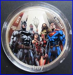 2018 $30 Canada 3 oz Silver Colorized Justice League Coin with Box and COA