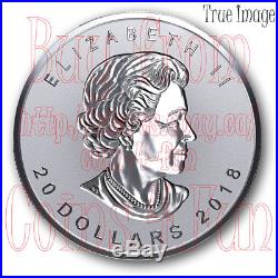 2018 30th Anniversary of SML 1 OZ $20 Pure Silver Incuse Maple Leaf Coin Canada