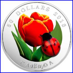 2018 3Coins Set Murano Best 3 $50 5OZ Silver Proof Canada Ladybug Bee Butterfly