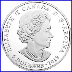 2018 Birthstone April Diamond $5 1/4OZ Pure Silver Proof Coin Canada with Crystal
