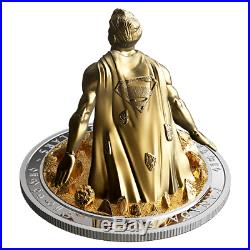 2018 CANADA SUPERMAN THE LAST SON OF KRYPTON 10 oz. PURE SILVER GOLD-PLATED COIN