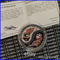 2018 Canada $10 Silver Coin Black White Yin + Yang Tiger + Dragon #coinsofcanada
