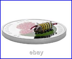 2018 Canada $20 Fine Silver Coin Little Creatures Monarch Caterpillar