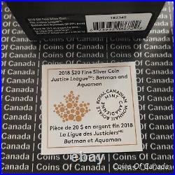 2018 Canada $20 Silver Coin Batman And Aquaman Justice League #coinsofcanada