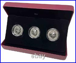 2018 Canada $25 Fine Silver Queen Elizabeth II A Royal Life 3-coin Set #30-09