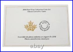 2018 Canada Classic Canadian Colourised Coin Set Pure Silver Coin Set