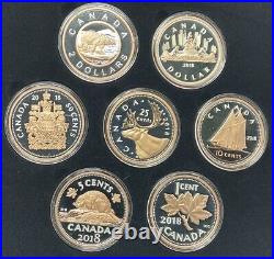 2018 Canada Fine Silver 5oz Big Coin Series 7-Coin Set #31-01