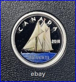 2018 Canada Fine Silver Colourized 6-Coin Proof Set Classic Coins #30-03