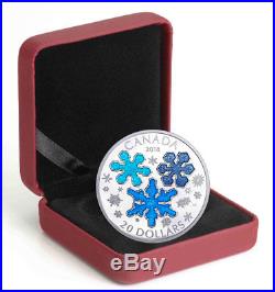 2018 Canada Ice Crystals 1 oz Silver Enameled Proof $20 Coin in OGP SKU49838