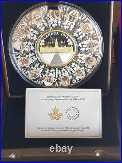 2018 Canada Pure Silver & Gold Plating 14 Part Puzzle Coin Connecting Canada