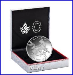 2018 Canada Year of the Dog 1 oz Silver Lunar $15 Coin GEM Proof OGP SKU49839