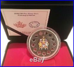 2018 Evolving a Nation $30 51.71grams Pure Silver Proof Coin Canada 50mm