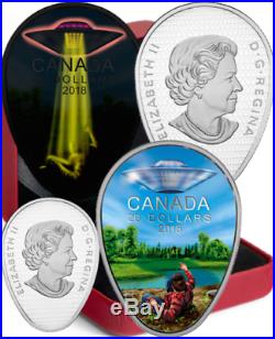 2018 Falcon Lake Incident $20 Egg Shaped Glow-in-the-Dark Pure Silver Coin