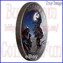 2018 Moonlit Tranquility Nature's Light Show $50 5 OZ Pure Silver Proof Coin