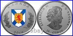 2018 Nova Scotia Heraldic Emblem 25cent Pure Silver Proof Canada Coin