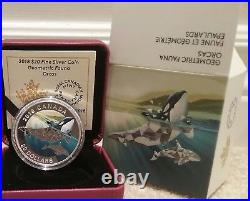 2018 Orcas Geometry Fauna $20 1OZ Pure Silver Proof Canada Coin