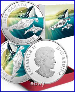 2018 Orcas Geometry Fauna $20 1OZ Pure Silver Proof Canada Coin
