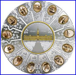 2018 Puzzle Coin Connecting Canadian History 14Piece Silver Parliament 1866-1916